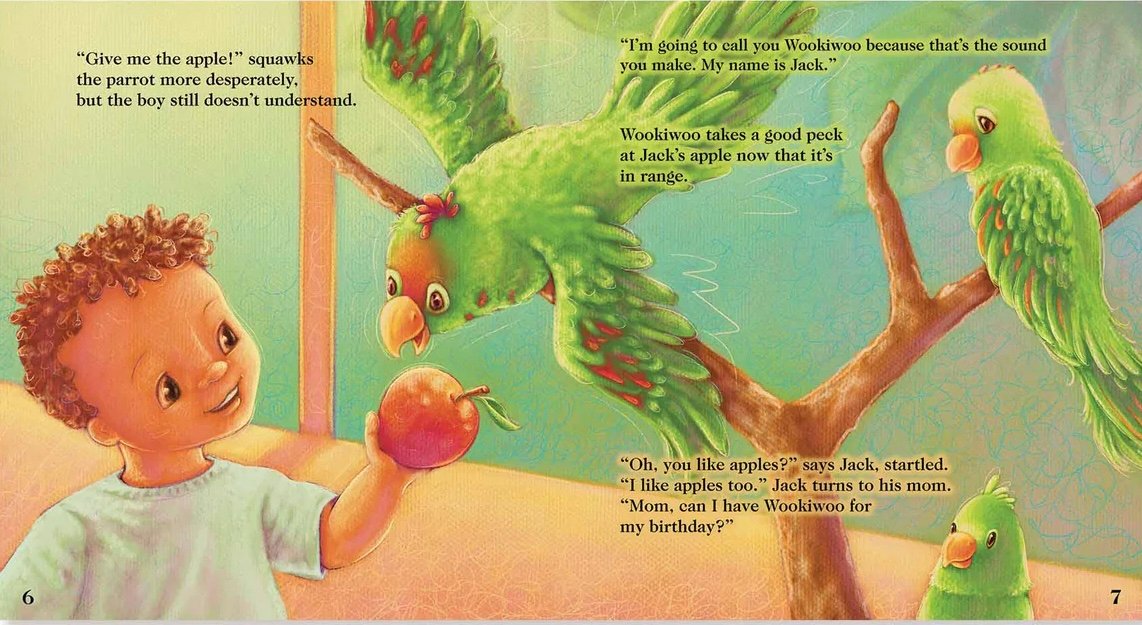 Wookiwoo, I Love You — interior spread pages 6 & 7